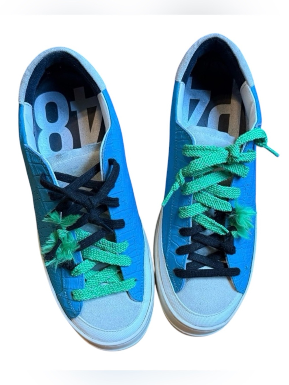 P448 Jane Blue Suede Low Top Sneakers EU 40 US 9-9.5 - Picture 5 of 12